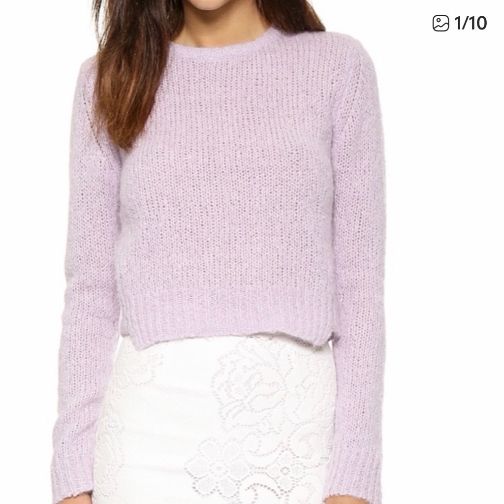 A.L.C Covington Alpaca Wool Blend In Lavender Size Medium